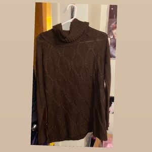 Brown Turtleneck Sweater